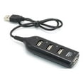thumbnail image 1 of EeaseCA Concentrateur de Transfert de Données Portable à 4 Ports USB 2.0 à Forte Extensibilité pour Ordinateur Portable PC Tablette Téléphone Intelligent (Noir), 1 of 7
