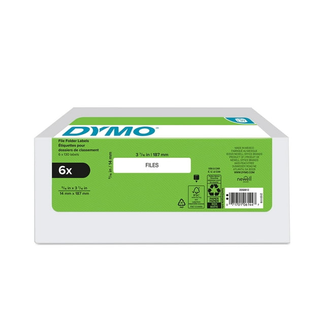 Impresora de etiquetas DYMO LW, carpeta de archivos de 1 unidad, 780 en total