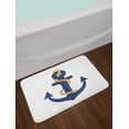 thumbnail image 2 of Anchor Bath Mat, Nautical Themed Graphic of Cartoon Dark Sky Blue Colored Shape with Rope, Plush Bathroom Decor Mat with Non Slip Backing, 29.5" X 17.5", White and Royal Blue, by Ambesonne, 2 of 2