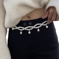 thumbnail image 2 of SmartBy Women Waist Chain Multi Layer Faux Pearls Tassel Design Belt Chain Jeans Skirts Dresses Versatile Accessory, 2 of 7