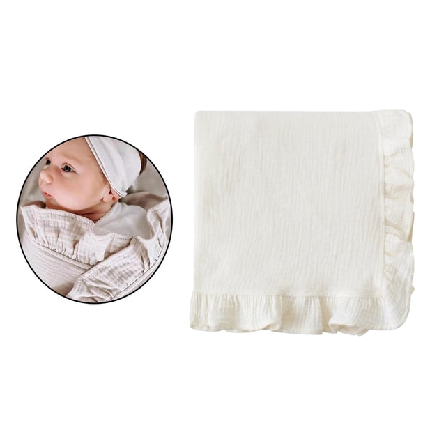 Manta transpirable para bebé, funda para cochecito, de para bebé, manta de recepción para niño niñas, regalos para recién nacidos, Blanco Yotijar Manta envolvente
