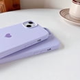thumbnail image 2 of for iPhone 14 Plus Case Cute Liquid Silicone Women Girls Heart with Soft Anti-Scratch Microfiber Lining Protective Phone Case for iPhone 14 Plus Purple, 2 of 14