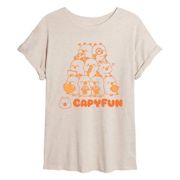CapyFun - Capybara Pyramid Relaxed Fit T-Shirt