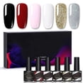 thumbnail image 2 of 6 Pcs Semi Permanent Nail Polish UV LED Soaked Gel Nail Polish Set 6 Colors 8.5ml Nail Polish DIY Nail Art, 2 of 4