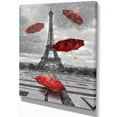 thumbnail image 3 of Designart Flying Umbrella with Eiffel Tower Canvas Wall Art, 3 of 4