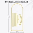 thumbnail image 3 of Coolmade 6.6x3.3ft Metal Arch Backdrop Stand Gold Wedding Arch Stand Square Arched Frame for Birthday Party Graduation Ceremony Decoration, 3 of 8