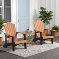 thumbnail image 4 of Gymax 4Pcs Oversized Adirondack Chair Lounge Adirondack Chair w/Adjustable Cup Holder Natural, 4 of 10