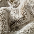 thumbnail image 3 of EVERGRACE Luxury Soft Faux Chinchilla Fur Throw Blanket for Couch, Warm Thick Heavy Winter Throw Blanket 1220GSM for Bed, Fluffy Cozy Mink Blanket with Reversible Velvet, Champagne Fawn, 60''x80'', 3 of 8