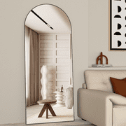 CONGUILIAO Arched Mirror Full Length Arch Mirror 65x24 Floor Mirror Black Mirror Body Mirror