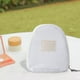 thumbnail image 5 of Bolsa cosmética portátil de malla para viaje | Organizador transparente pequeño para maquillaje, cepillos, accesorios | Poliéster, cierre de cremallera, ligera | 14x13x7cm | Blanco, marrón, rosa, 5 of 6