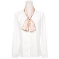 thumbnail image 2 of INSPIRE CHIC Women's Contrast Color Dots Scarf, Skinny Long Hair Ribbon Handbag Handle Wrap Scarves Neckerchief Champagne Pink 38.6x3.5 inches, 2 of 6