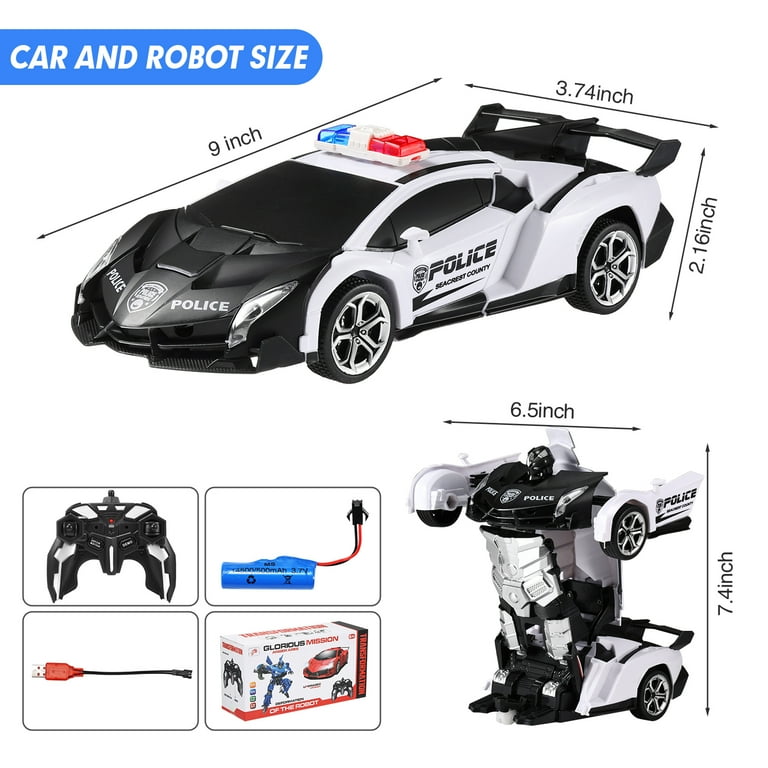 Zacro Transform RC Car Robot 1:18 Scale Remote Control Car, One