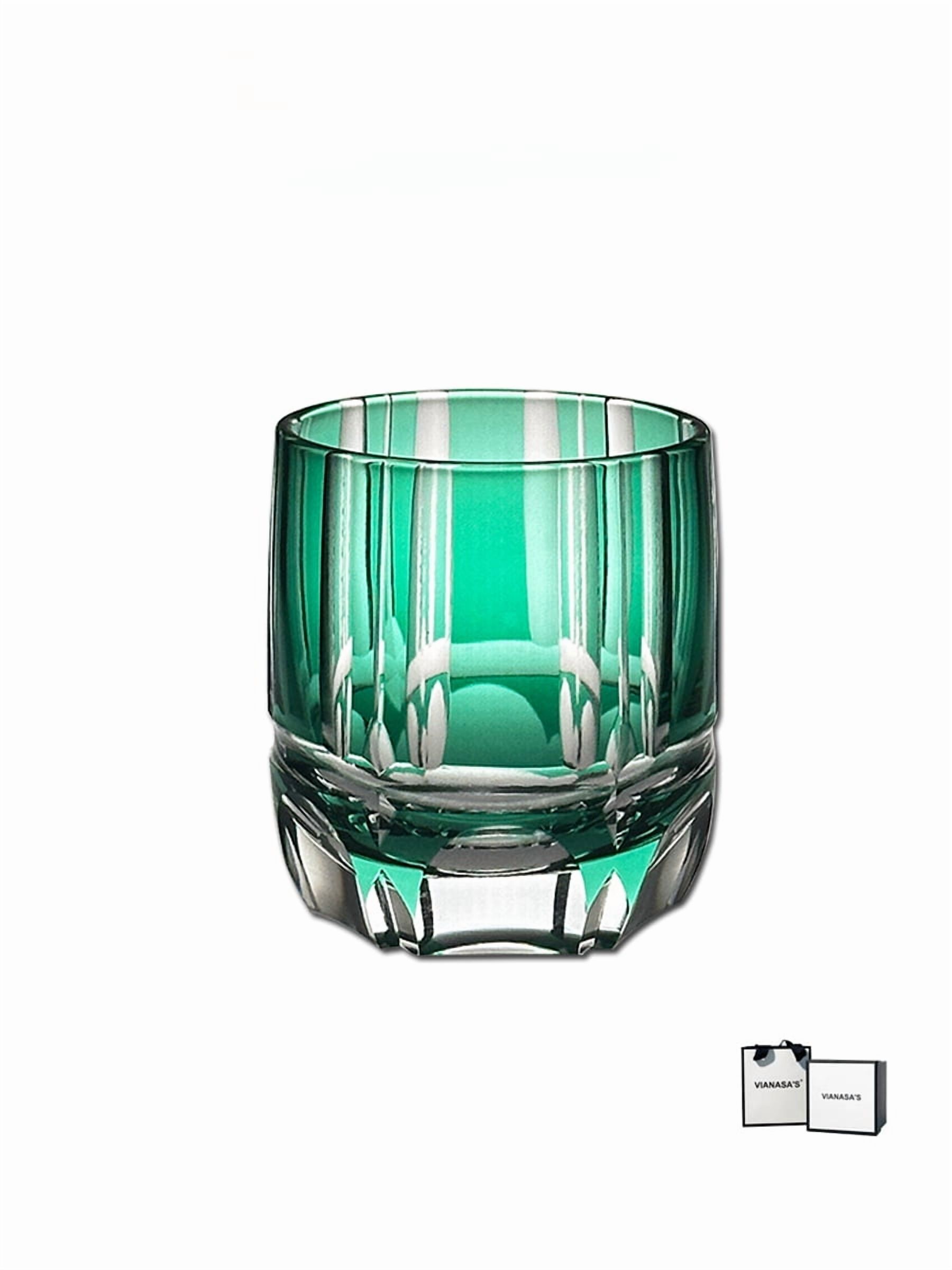 Premium Crystal Whiskey Glasses Edo Kiriko Bamboo Design Luxury Gift Set Japanese Cut Glass for Scotch Wine