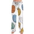 thumbnail image 4 of Easter Pajama Bottoms Women Drawstring Easter-Themed Print Loungewear Wide Leg Lightweight Lounge Pants Elastic Waist Cute Comfy with Pockets Pajama Pants, #498 Purple XL, 4 of 6