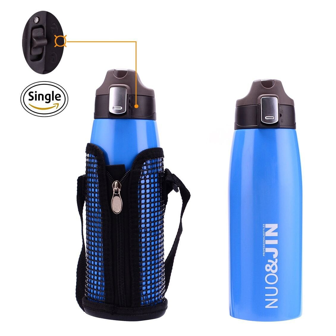 Vacuum Insulated Water Bottle BPA Free Stainless Steel Coffee Thermos Flask Travel Mug, 24 oz Hot and Cold Leak Proof... by