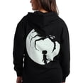 thumbnail image 4 of Coraline Full Moon Character Art Women's Black Long Sleeve Hooded Sweatshirt-Large, 4 of 7
