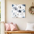 thumbnail image 5 of Canvas Wall Art Spring Floral Canvas Art Print Watercolor Grey Blue Flower Pictures Wall Decor for Living Room Bedroom Artwork Decorations Stretched Framed Ready to Hang 12"x12", 5 of 9