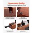 thumbnail image 6 of VEVOR Espresso Tamping Station, Sapele Wood, 8-in-1 Multifunctional Tamping Station with Detachable Slot, Easy to Clean Espresso Knock Box with Non-Slip Base, Fits for 51-58 mm Handles, 6 of 9