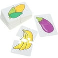 thumbnail image 4 of Miangastore 1 Set of Fruit Vegetable Learning Cards Kids Playthings Interesting Puzzle Cards Learning Supply, 4 of 9