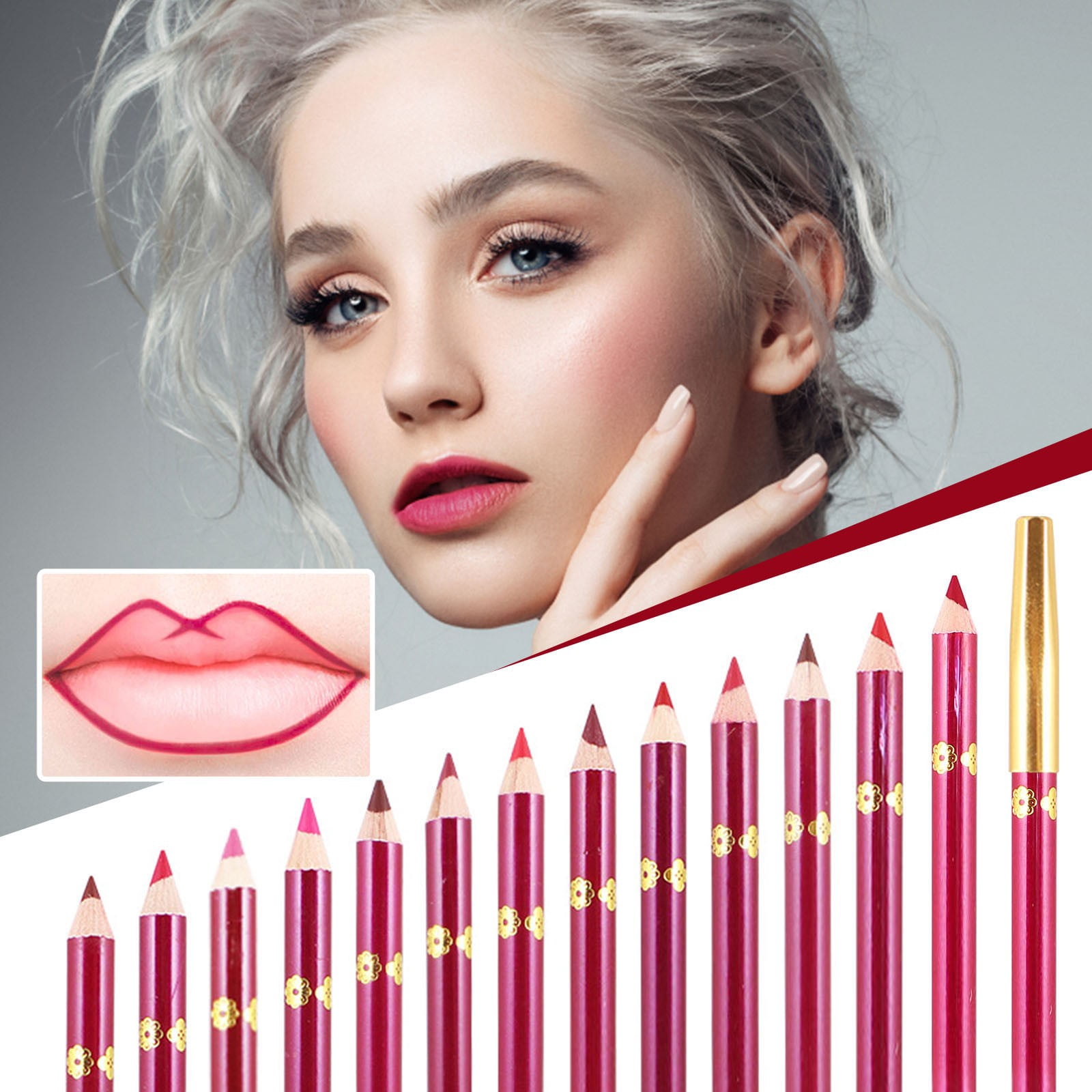 Lip Liner Retractable Doll 10 Cosmetics Eyebrow Lip Gloss with Lights Highly Figu Walnut Lipstick en Natural Lip Color Pigment by Highlighter Geller Lip Scrub Lipstick Lip Stick Bundles And
