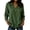 Army Green, variant on Women's Collared V Neck Long Sleeve Tunic Tops Button Decor Curved Hem Flowy Blouses to Wear with Leggings Fall Clothes, Black, S