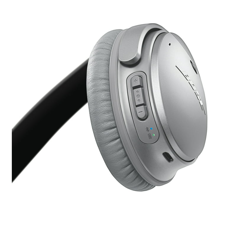 Bose QuietComfort 35 Noise Cancelling Bluetooth Over-Ear Headphones, Silver
