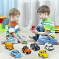 thumbnail image 3 of POINTERTECK 8 Pack Metal Pull Back Cars, Mini Die Cast Toy Cars Set, Police Car/School Bus/Ambulance Car/Bus/Classic car,Kids Toys Vehicles Friction Powered,for Aged 3-12 Year Boys Girls Kids, 3 of 7