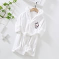 thumbnail image 2 of Gibobby Boys Girls Coral Fleece Bathrobe,Soft Plush Hooded Robe with Adjustable Belt,Cute Cartoon Print,for Toddlers 2-14 Years,Warm Loungewear Shower Robe Kids Pajamas,Light Pink,Size 2-3T, 2 of 9
