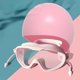 thumbnail image 1 of Gafas de natación y gorra con tapones para los oídos protección ligera adultos gafas de baño ajustables gafas de baño para buceo en la piscina Rosa, 1 of 8