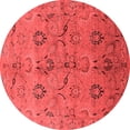 thumbnail image 1 of Ahgly Company Indoor Round Oriental Red Industrial Area Rugs, 8' Round, 1 of 4