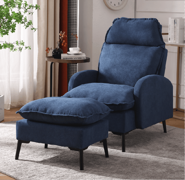Ucloveria Recliner Accent Chair with Ottoman, Ergonomic High Back