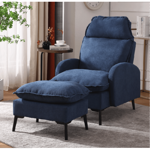Ucloveria Recliner Accent Chair with Ottoman, Ergonomic High Back