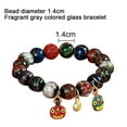 thumbnail image 2 of Pulsera de vidrio de colores, pulsera de animales de oro para tragar cinabrio, cuentas de Buda para hombres y mujeres, 2 of 5