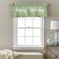 thumbnail image 3 of Happy Birthday Kitchen Curtain Valances for Windows Farmhouse Short Curtains, Sage Green Modern Abstract Art Rod Pocket Valance Curtain for Bedroom Cafe Living Room 54"x18", 3 of 8