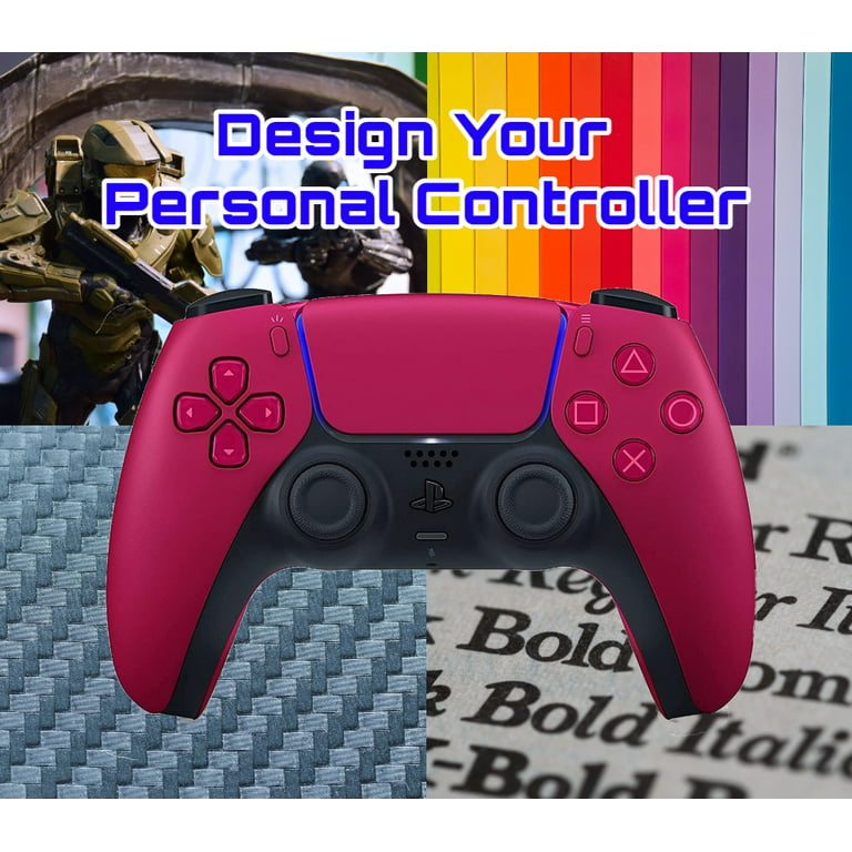 White/Red Custom Playstation 5 Controller Unique Design compatible with PS5