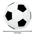 thumbnail image 3 of Mini Soccer Ball, Rubber, 5.6” Diameter, Black and White, Kid’s Sports, Ages 3+ by MinnARK, 3 of 5
