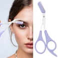 thumbnail image 2 of SDOHIG Eyebrow Scissors with Detachable Comb, Washable Eyebrow Trimmer and Shaver, 2-in-1 Grooming Tool for Precise Shaping, Style D, 2 of 5