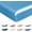 Sky Blue, variant on LUVCMFT Silk Satin Fitted Sheet, Silky Soft Fitted Bottom Sheet, Luxury & Ultra Bedding Fitted Sheet Single Bottom Bed Sheets, Wrinkle Free Bedding(Pillowcase not included)