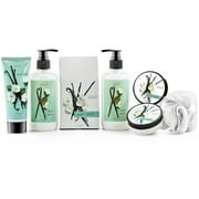 Freida and Joe Warm Vanilla 8 Piece Bath Set Gift Basket Gift Set Care Package for Women and Men