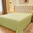 thumbnail image 2 of AuroraX Bed Sheet Twin Size Sold Separately Green Flat Sheets Twin, 2 of 6