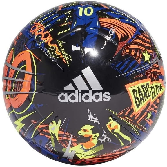 Adidas Messi Club Team Soccer Ball Royal Blue/Black/Solar Yellow/Solar Red