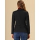 thumbnail image 4 of INSPIRE CHIC Blazer de gamuza sintética para mujer con cinturón de manga larga de un solo pecho Chaquetas de trabajo Outwear Coat Negro L, 4 of 5