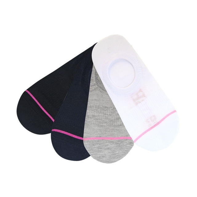 Liner Hanes para Mujer, Poliéster Liso 4 pares Multicolor Unitalla