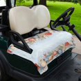 thumbnail image 2 of Golf Cart Seat Covers for 2 Seater, Blue Coastal Soft Microfiber Cart Seat Towel Blanket, Summer Beach Starfish Shell Coral Absorbent Breathable Non Slip Bench Seats Protector for Golf Course 51"x31", 2 of 9