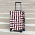 thumbnail image 6 of Uemuo Blue And Red Diamond Printed Washable Luggage Cover - Fashion Suitcase Protector Fits 18-32 Inch Luggage-Medium, 6 of 7