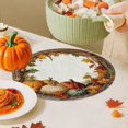 thumbnail image 5 of Pumpkin Maple Leaf Placemats, Vintage Fall Harvest Round Heat Insulated Placemats for Thanksgiving Party Catering Decorations, 5 of 6