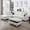 White#1, variant on 103 Inch Modular Sectional Sofa, MLKHFAP Faux Leather L Shaped 6 Seats Sofa with Storage Ottoman, Extra Headrests, Sectional Couches Furniture for Living Room, Apartment, White