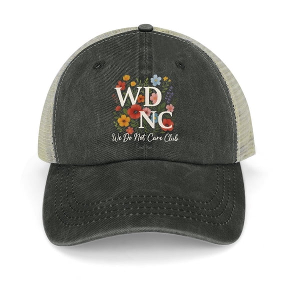 We Don’t Care Club Black Hat Adjustable Funny Fashion Unisex Baseball Cap for Men Women