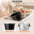 thumbnail image 6 of KFFKFF Slow Cooker 8QT 320W Electric Cooker Pot 3-Level Heat Settings 20h Timer, 6 of 9