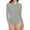 Grey, variant on Onesises Womens Crew Neck Long Sleeve Bodysuit Comfortable Against The Skin Tops Body Suits Women Clothing Grey XXL